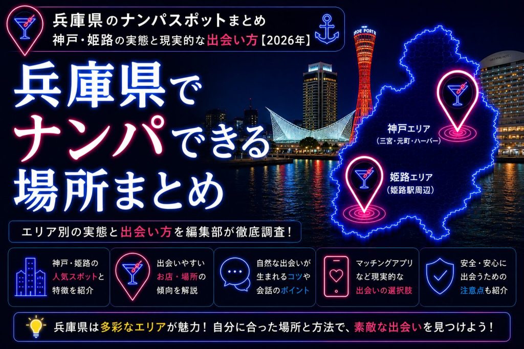 兵庫県のナンパスポットまとめ｜神戸・姫路の実態と現実的な出会い方【2026年】