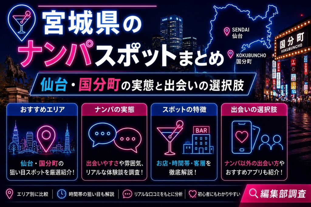 宮城県のナンパスポットまとめ｜仙台・国分町の実態と出会いの選択肢