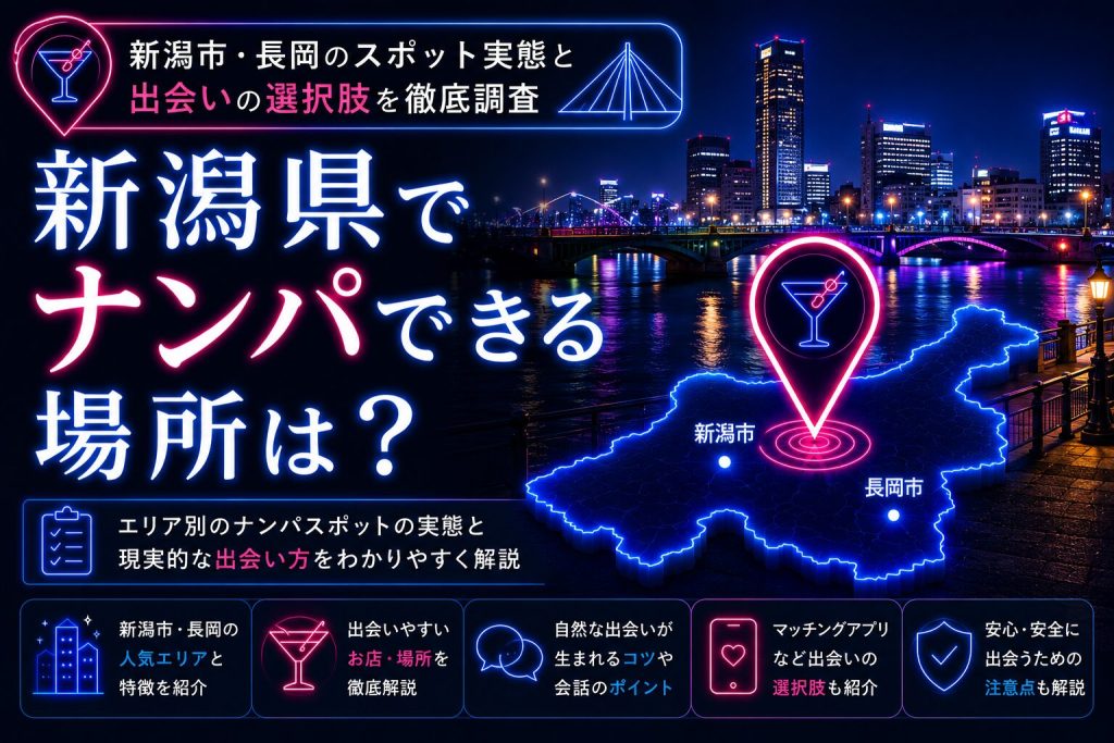 新潟県でナンパできる場所は？新潟市・長岡のスポット実態と出会いの選択肢